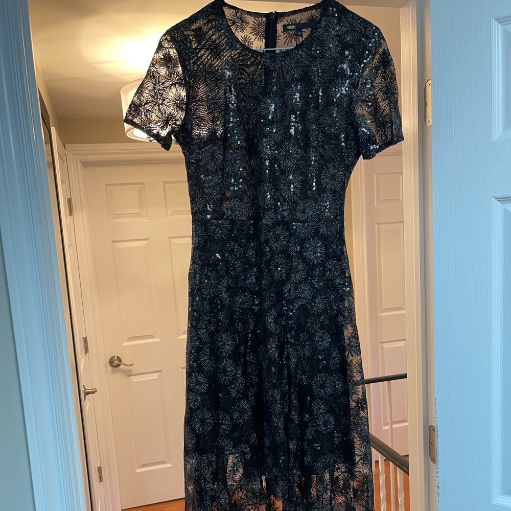 Maje Sparkly black and silver dress size 36 (US 2)